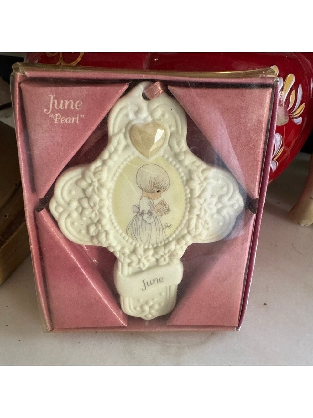 Vintage Enesco 1998 Precious Moments June Cross